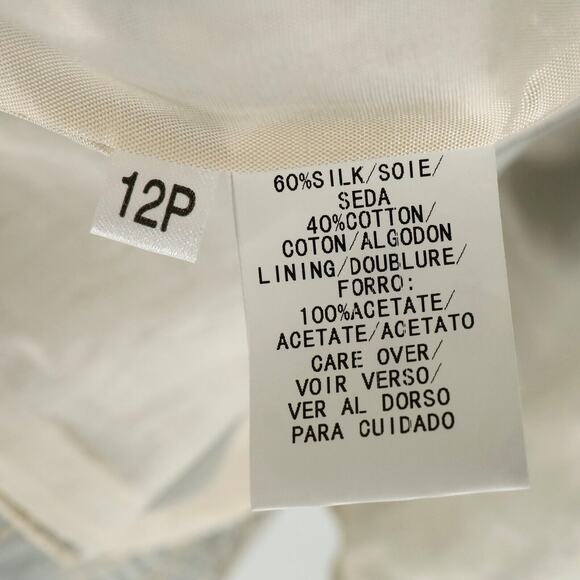 Due Per Due Skirt Suit Petites 12P Green Beige Plaid Silk Blend Lined Vintage - Picture 8 of 16